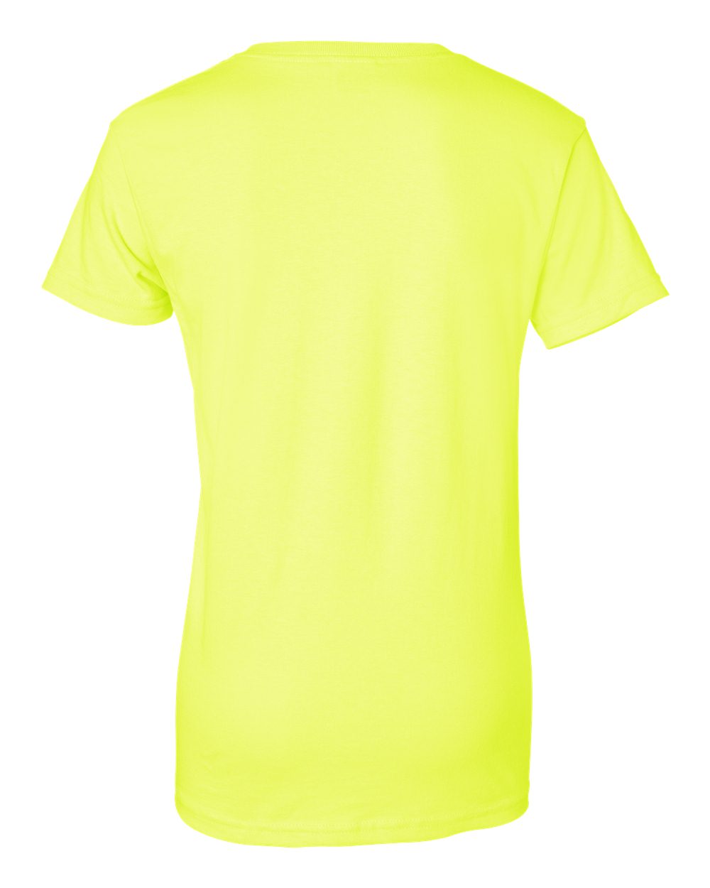 Rear View of Safety Green Ultra Cotton® Women’s T-Shirt - 2000L
