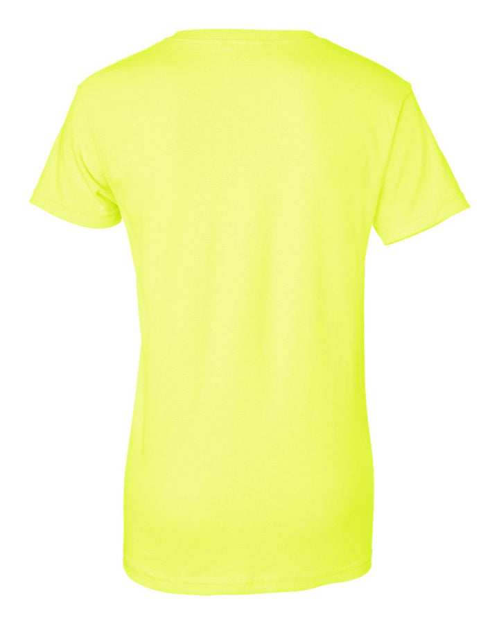 Rear View of Safety Green Ultra Cotton® Women’s T-Shirt - 2000L