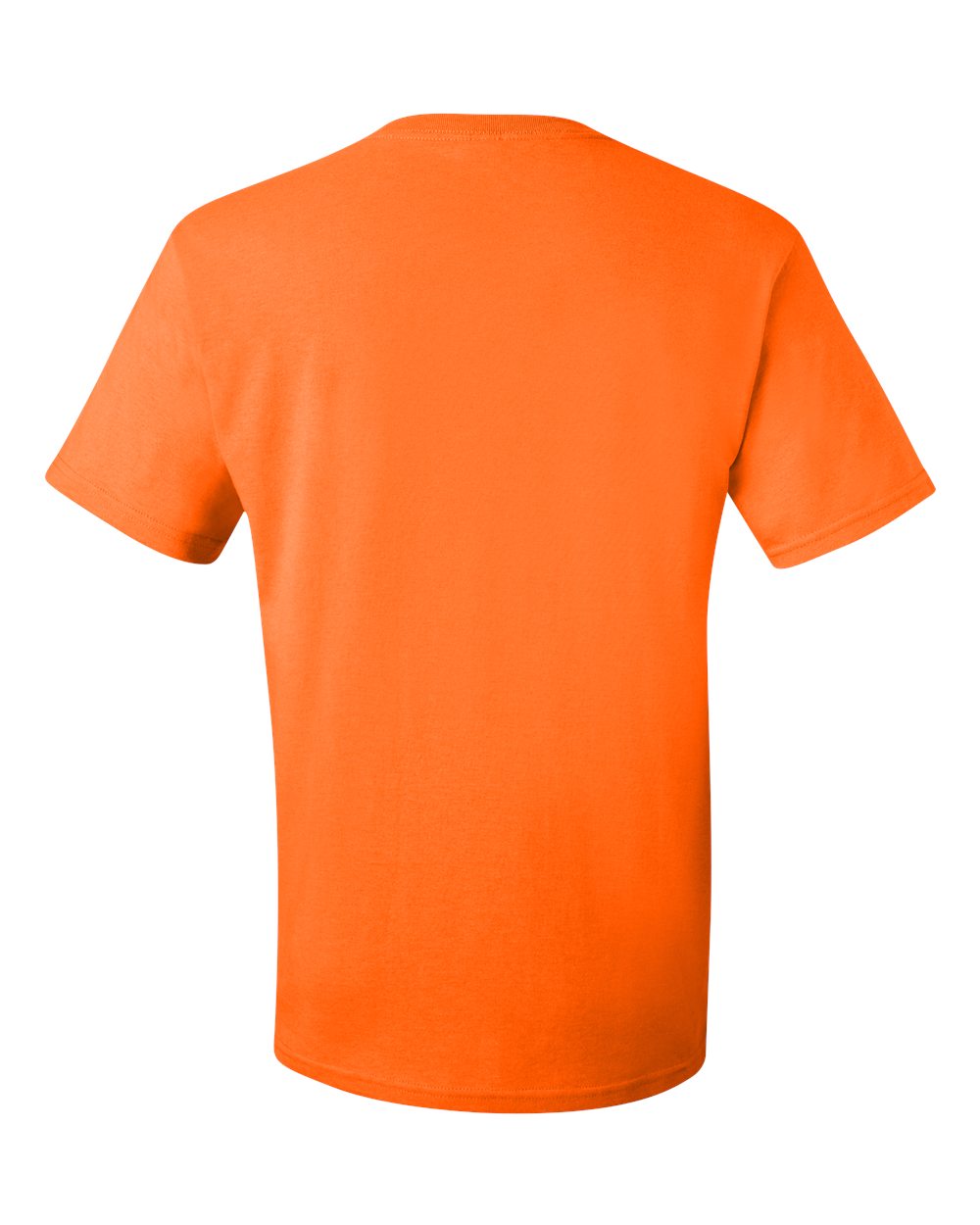 Rear View of Safety Orange Dri-Power® 50/50 T-Shirt - 29MR