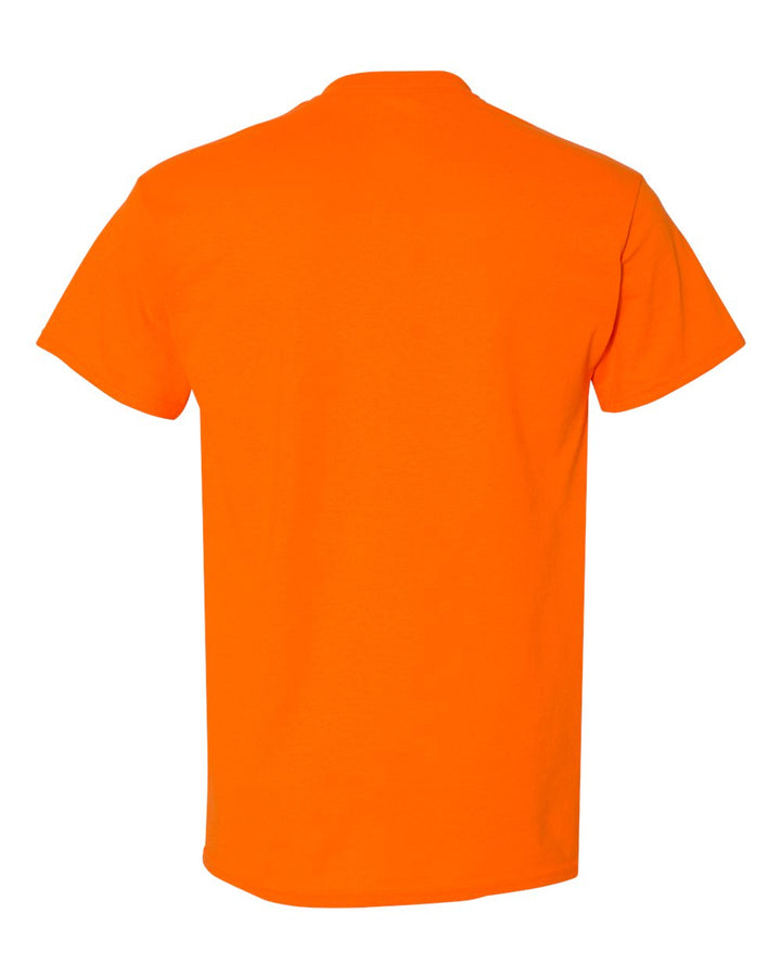 Rear View of Safety Orange DryBlend® T-Shirt - 8000