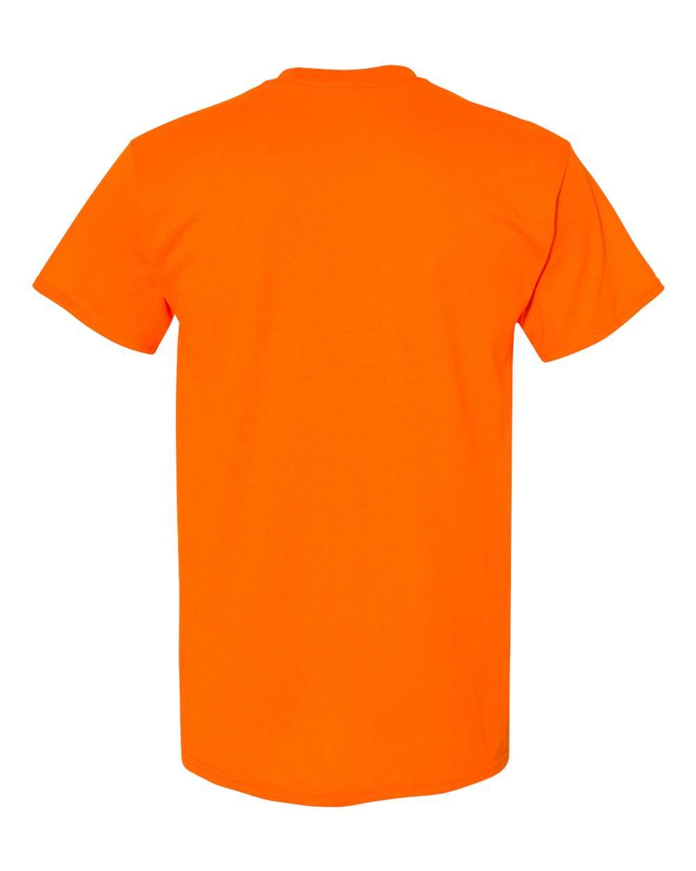 Rear View of Safety Orange Heavy Cotton™ Youth T-Shirt - 5000B