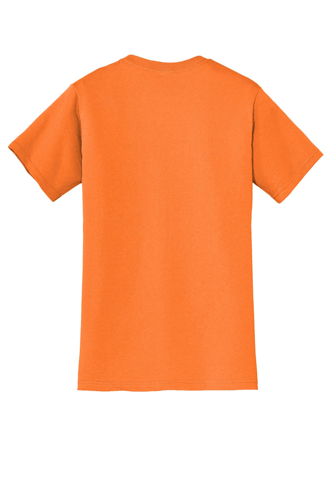 Rear View of Safety Orange Jerzees - Dri-Power 50/50 Cotton/Poly Pocket T-Shirt. 29MP