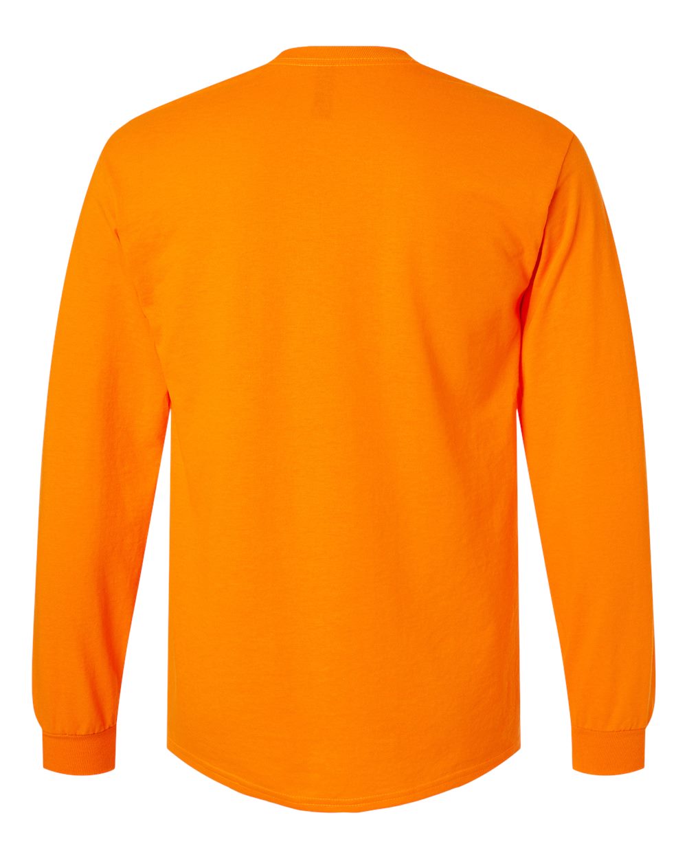Rear View of Safety Orange Ultra Cotton® Long Sleeve T-Shirt - 2400