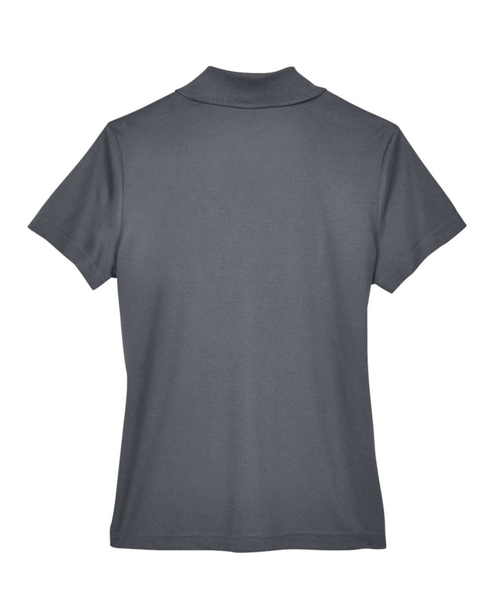 Rear View of Safety Yellow/ Carbon Women's Balance Colorblock Performance Piqué Polo - CE101W