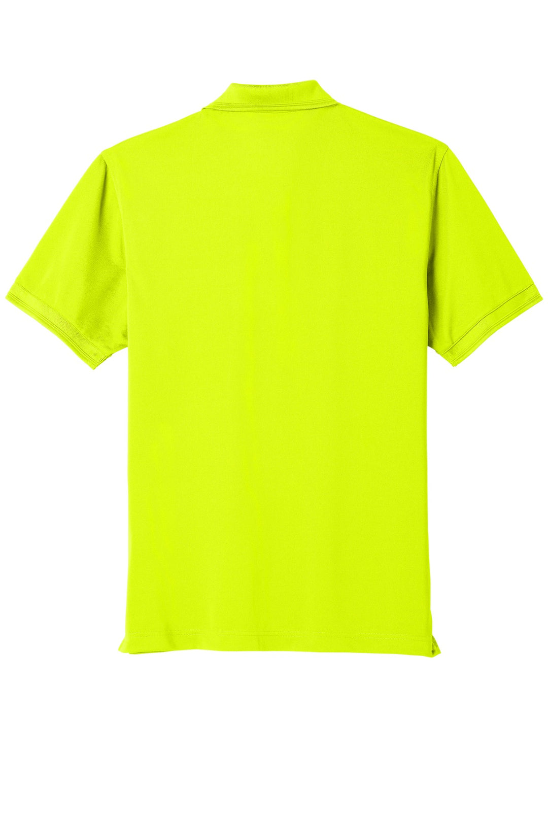 Rear View of Safety Yellow CornerStone Industrial Snag-Proof Pique Pocket Polo. CS4020P