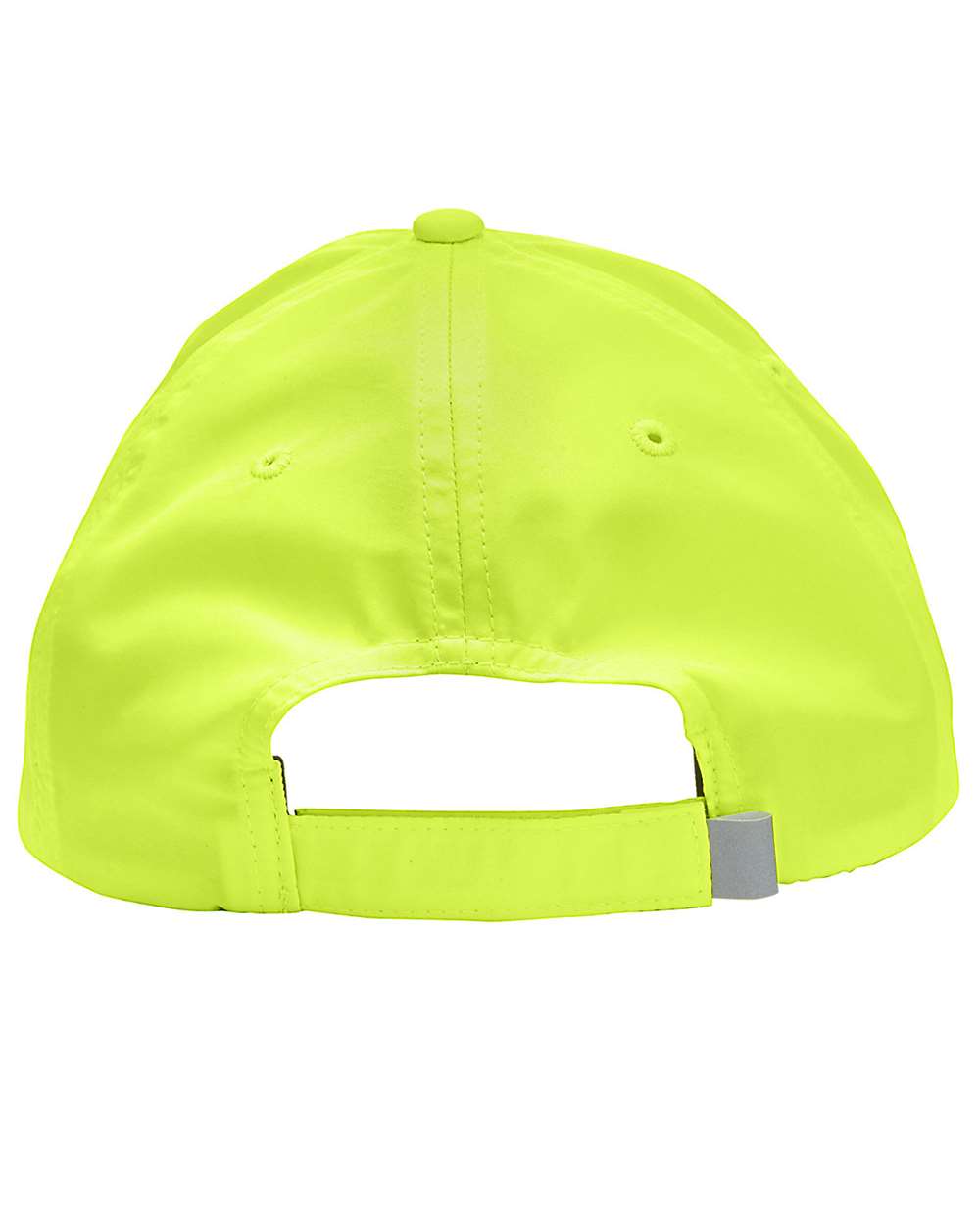 Rear View of Safety Yellow Pitch Performance Cap - CE001