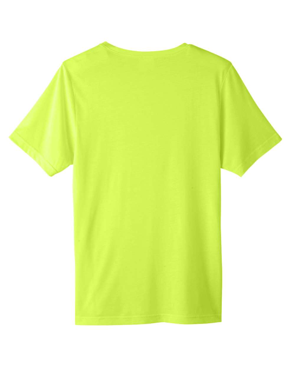 Rear View of Safety Yellow Unisex Fusion ChromaSoft™ Performance T-Shirt - CE111