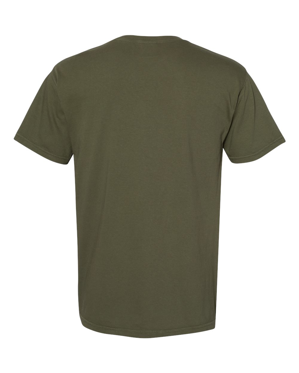 Rear View of Sage Garment-Dyed Heavyweight Pocket T-Shirt - 6030