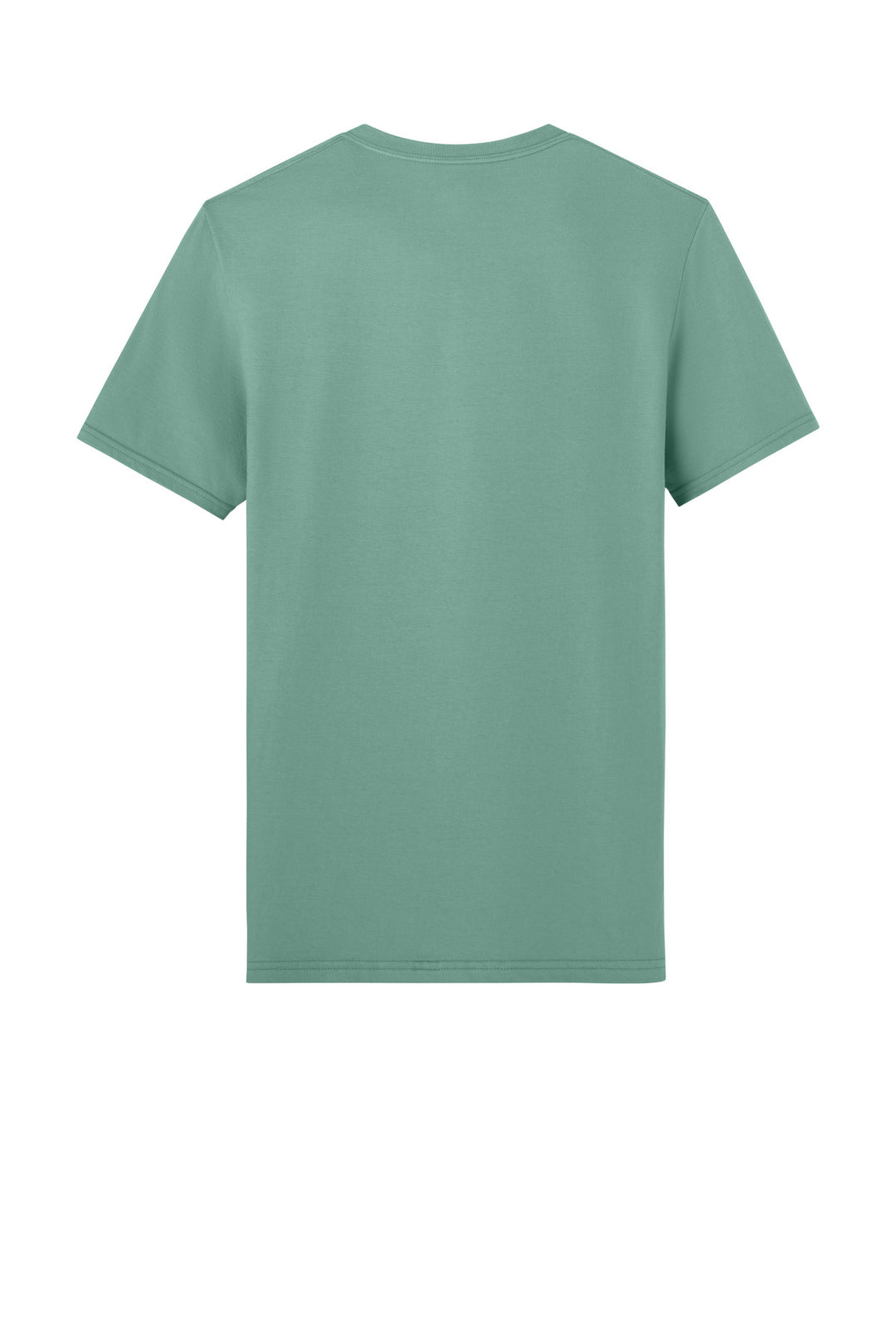 Rear View of Sage Jerzees Unisex Premium Combed Ring Spun Cotton Tee 570M