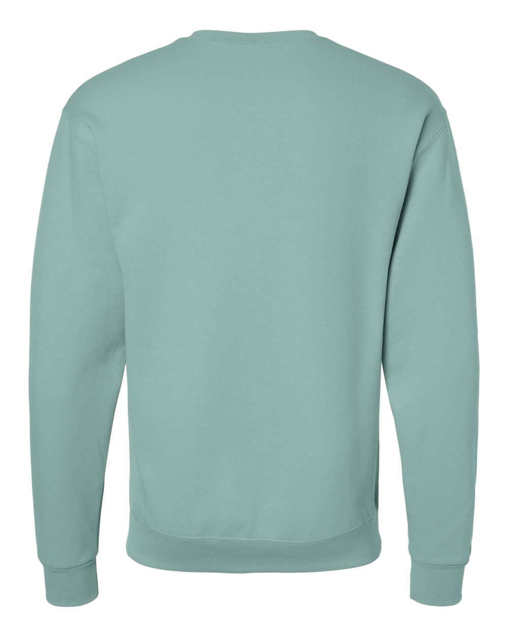 Rear View of Sage NuBlend® Crewneck Sweatshirt - 562MR