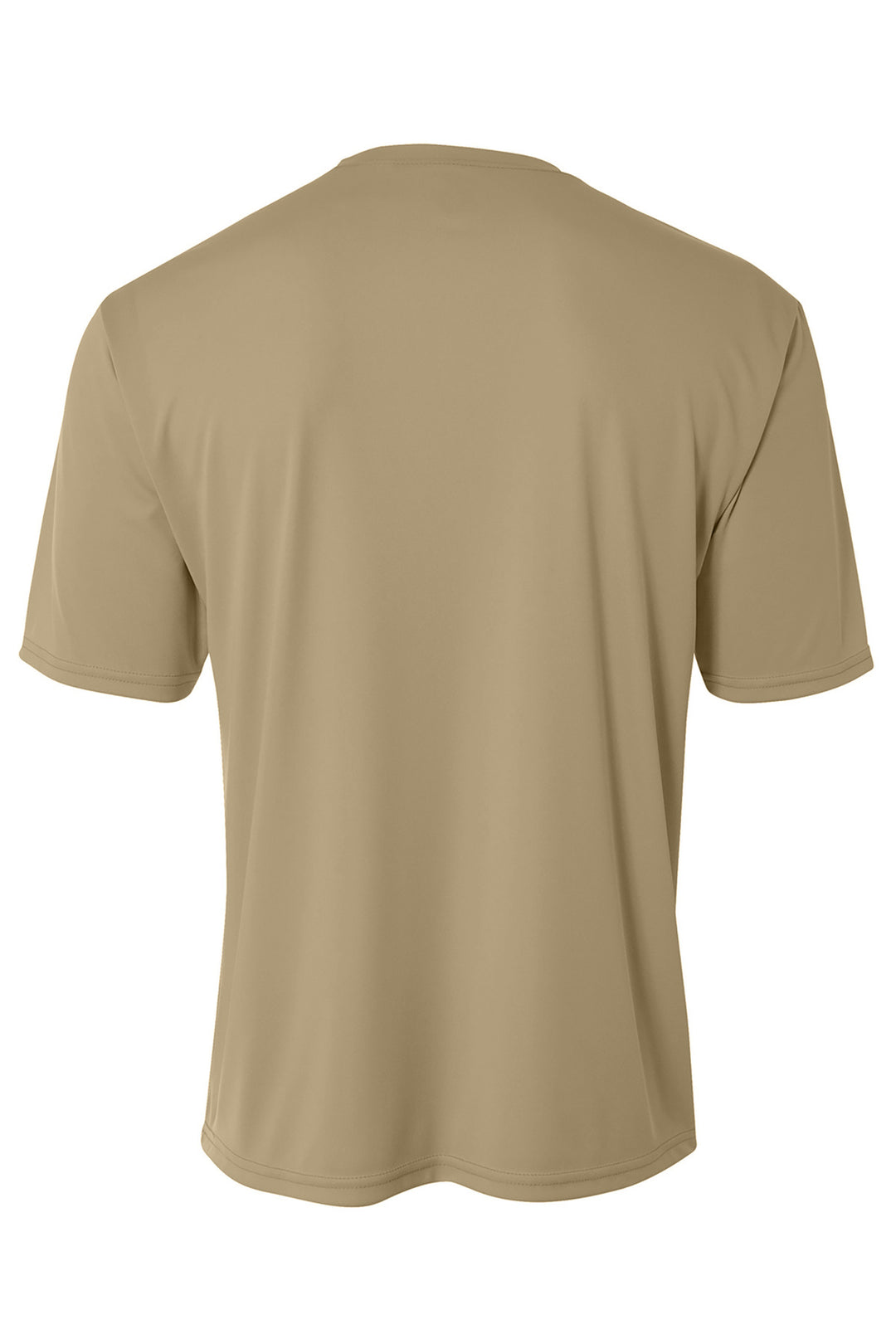 Rear View of Sand A4 Cooling Performance Short Sleeve Tee A4N3142