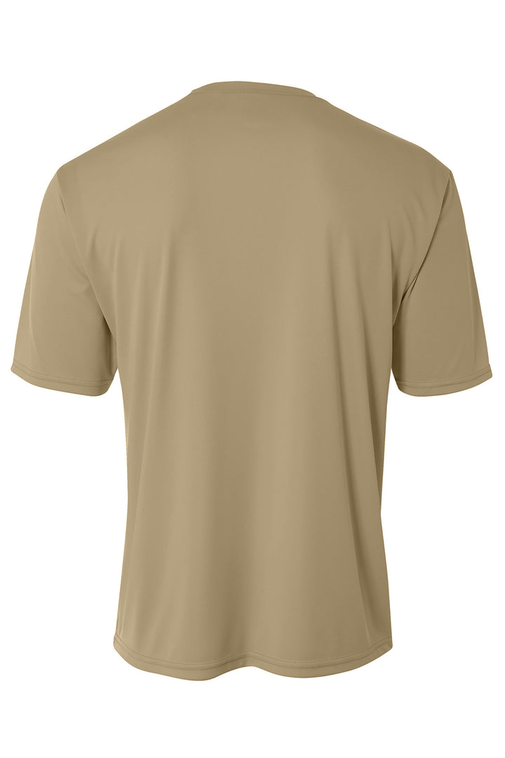 Rear View of Sand A4 Cooling Performance Short Sleeve Tee A4N3142