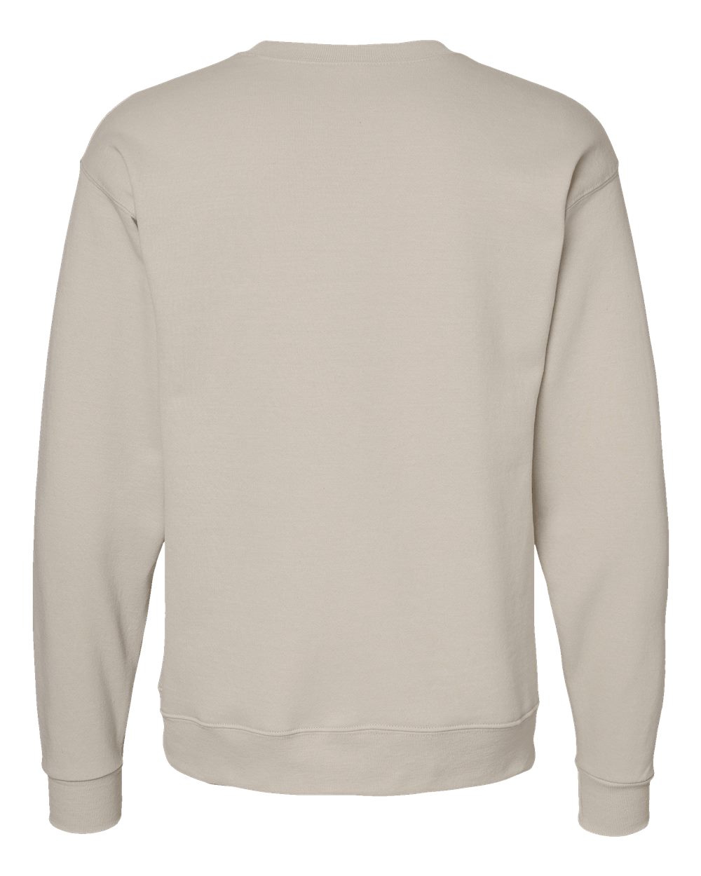 Rear View of Sand Ecosmart® Crewneck Sweatshirt - P160