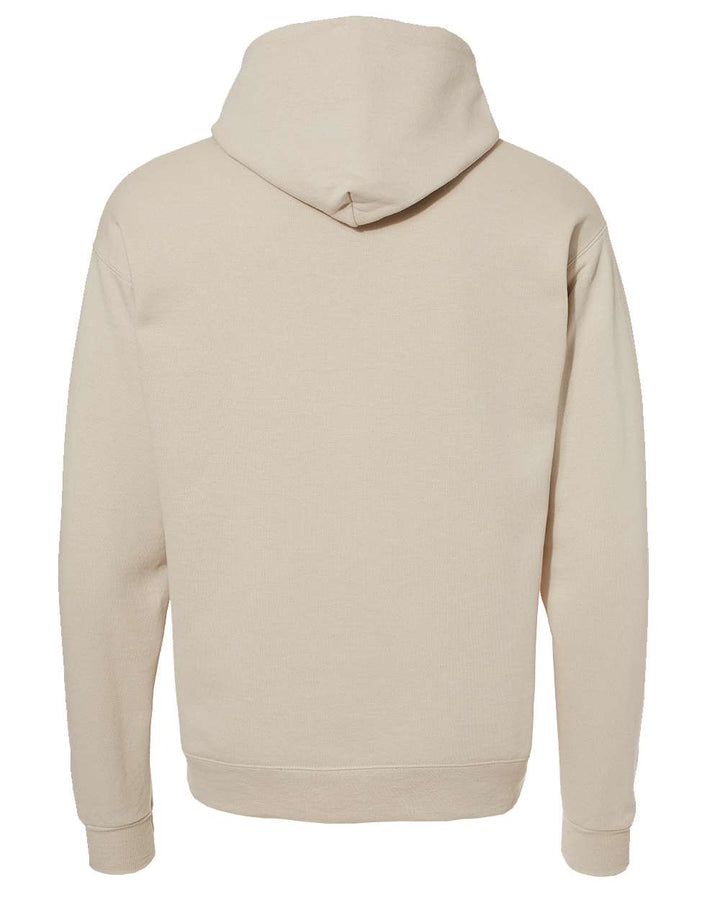 Rear View of Sand Ecosmart® Hooded Sweatshirt - P170