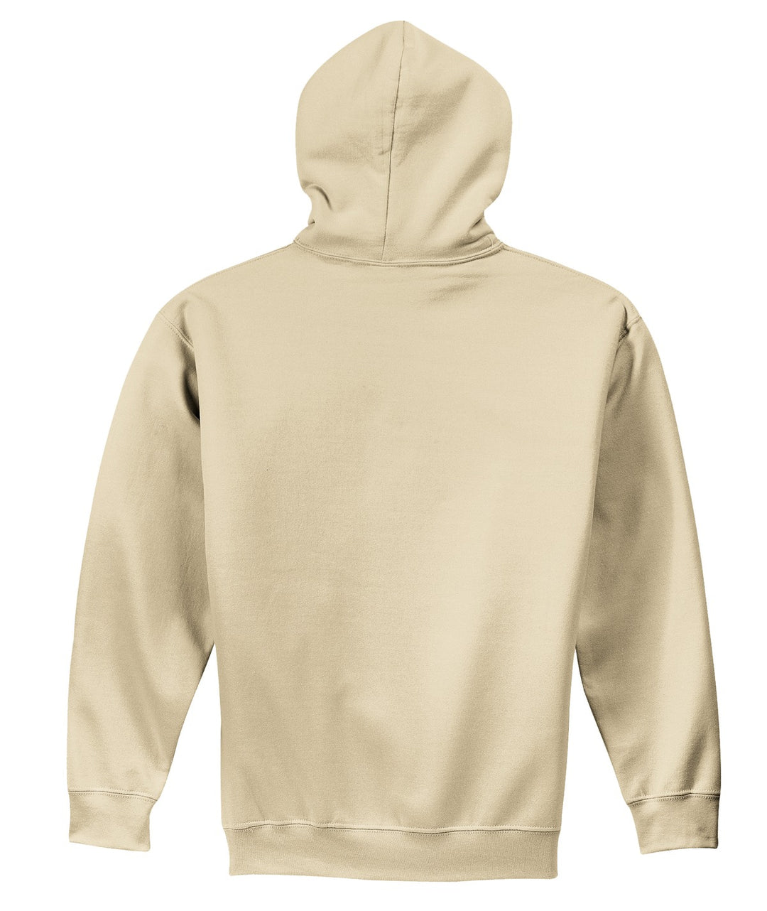 Rear View of Sand Gildan - Heavy Blend Hooded Sweatshirt. 18500