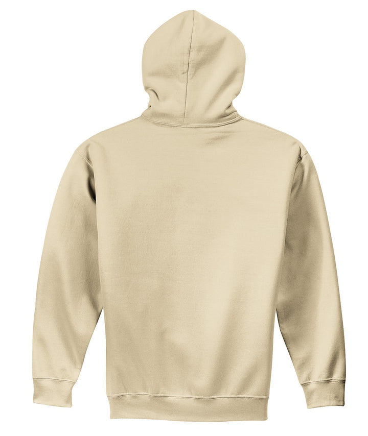 Rear View of Sand Gildan - Heavy Blend Hooded Sweatshirt. 18500