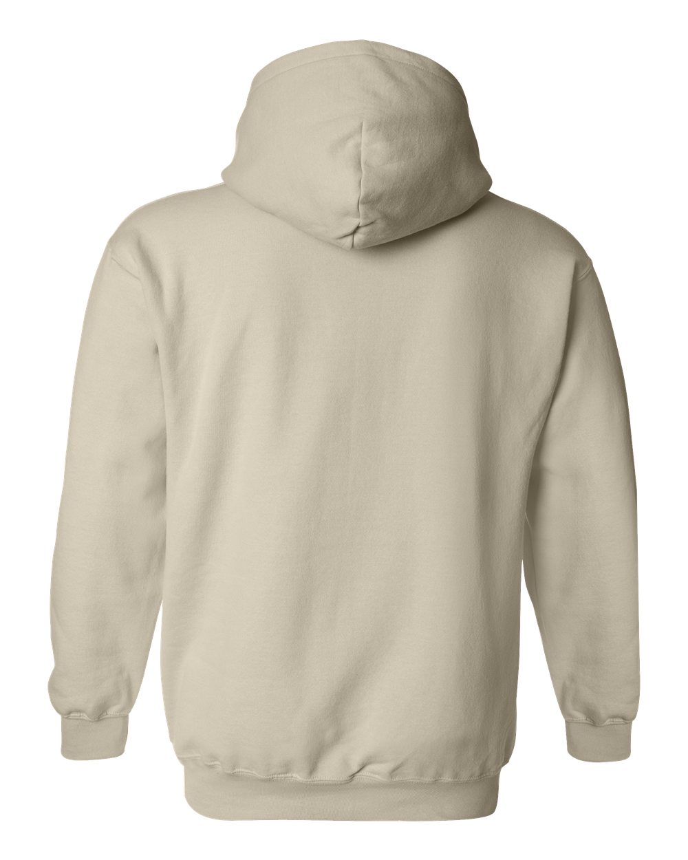 Rear View of Sand Heavy Blend™ Hooded Sweatshirt - 18500