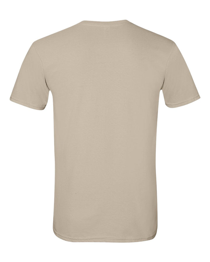 Rear View of Sand Softstyle® T-Shirt - 64000