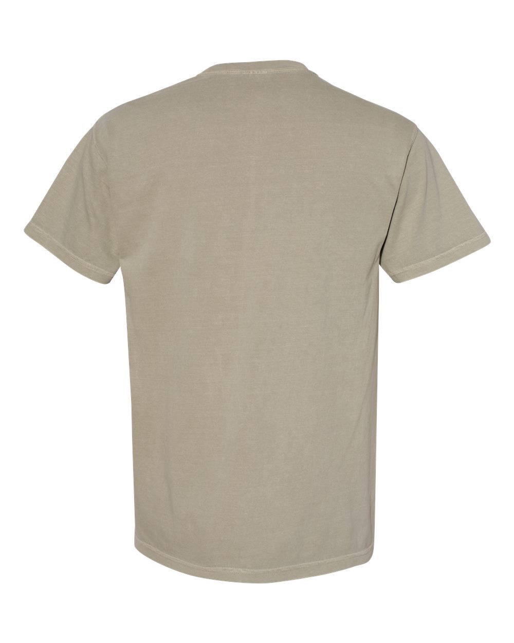 Rear View of Sandstone Garment-Dyed Heavyweight Pocket T-Shirt - 6030