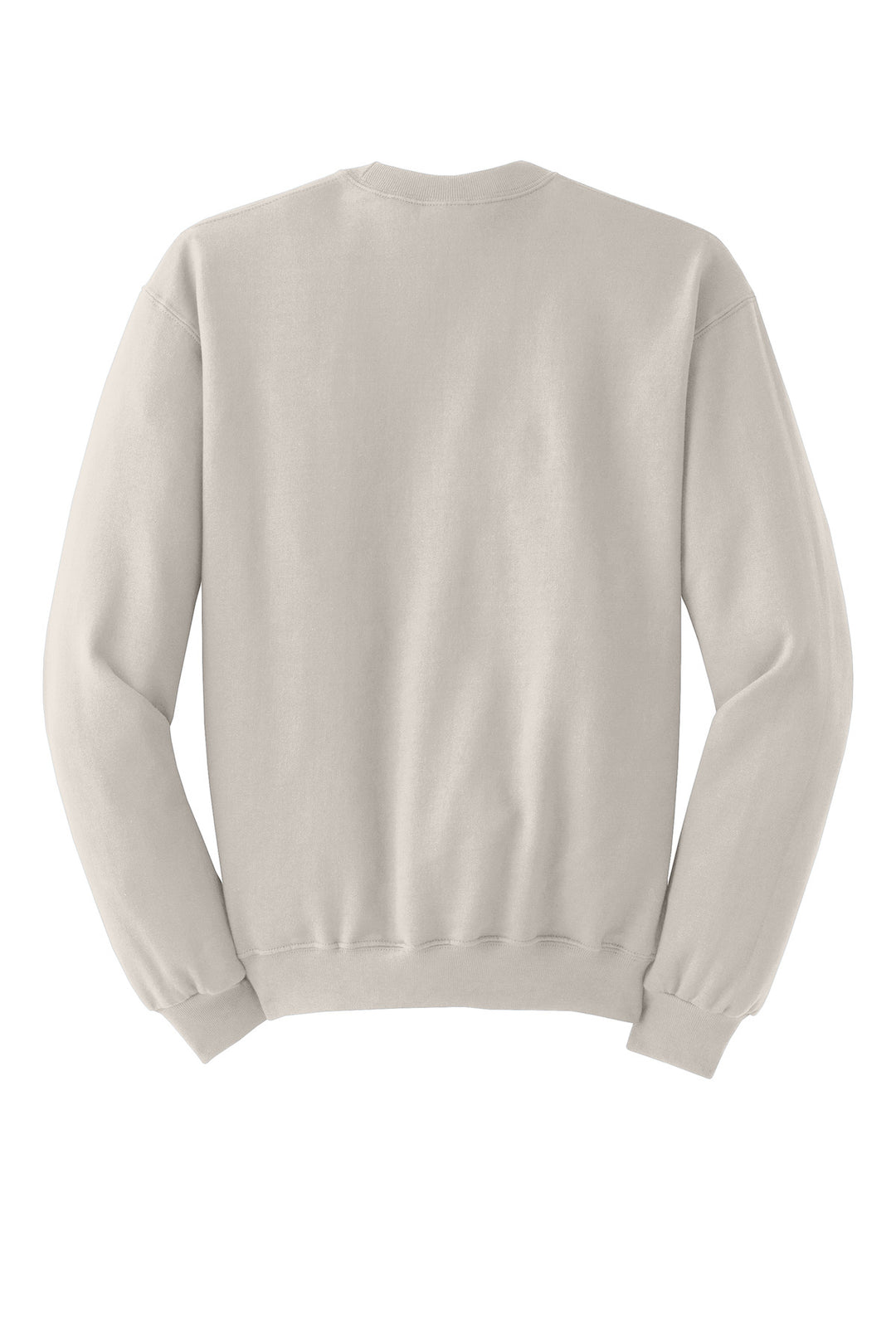 Rear View of Sandstone Jerzees - NuBlend Crewneck Sweatshirt. 562M