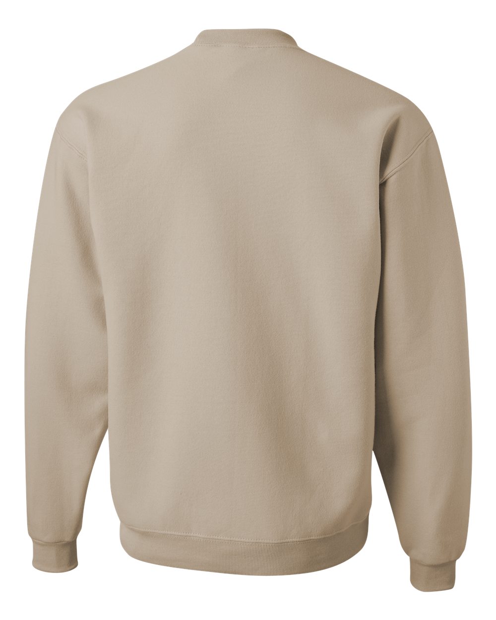 Rear View of Sandstone NuBlend® Crewneck Sweatshirt - 562MR