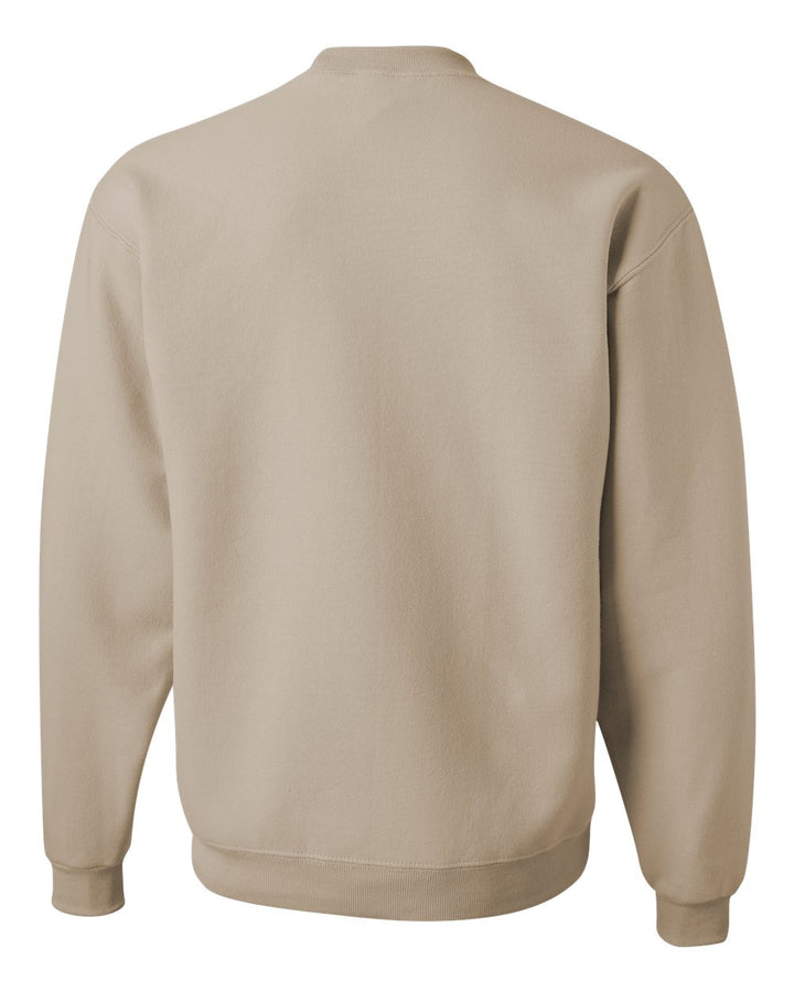 Rear View of Sandstone NuBlend® Crewneck Sweatshirt - 562MR