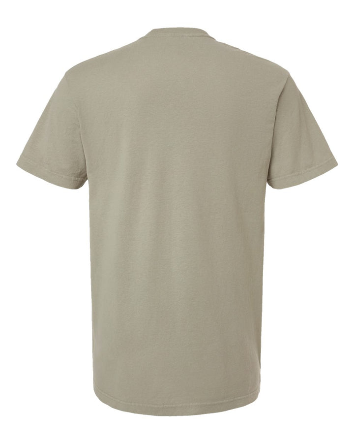 Rear View of Sandstone Vintage Garment-Dyed T-Shirt - 6500M