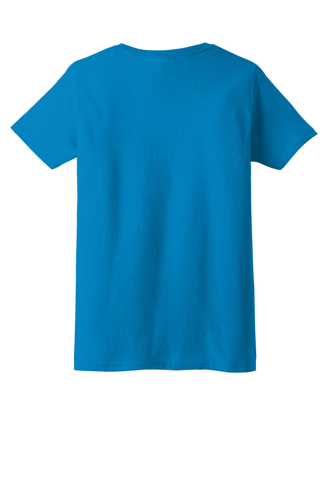 Rear View of Sapphire Gildan Women's Ultra Cotton 100% US Cotton T-Shirt. 2000L