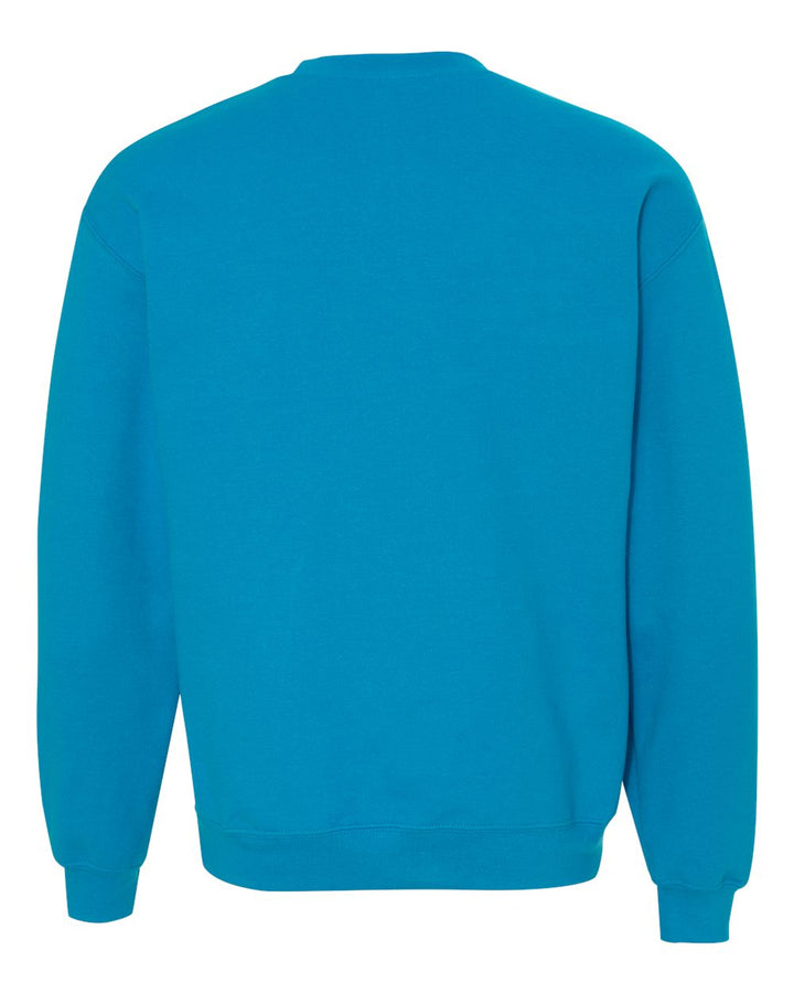 Rear View of Sapphire Heavy Blend™ Crewneck Sweatshirt - 18000