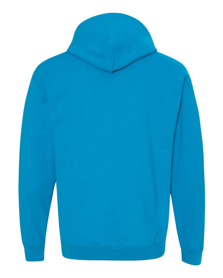 Rear View of Sapphire Heavy Blend™ Hooded Sweatshirt - 18500