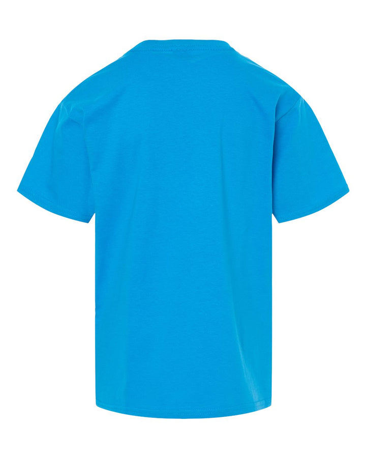 Rear View of Sapphire Softstyle® Youth T-Shirt - 64000B
