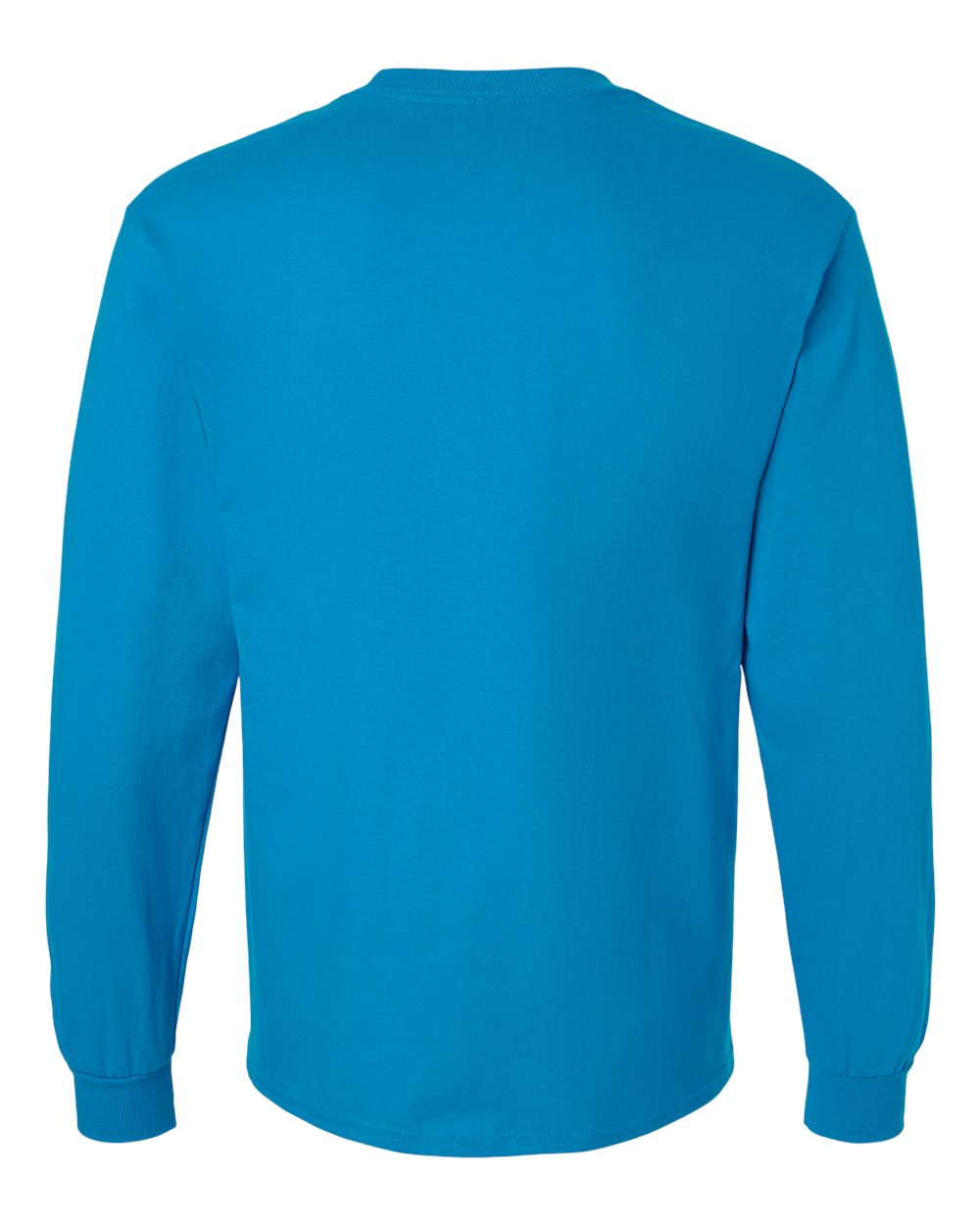 Rear View of Sapphire Ultra Cotton® Long Sleeve T-Shirt - 2400
