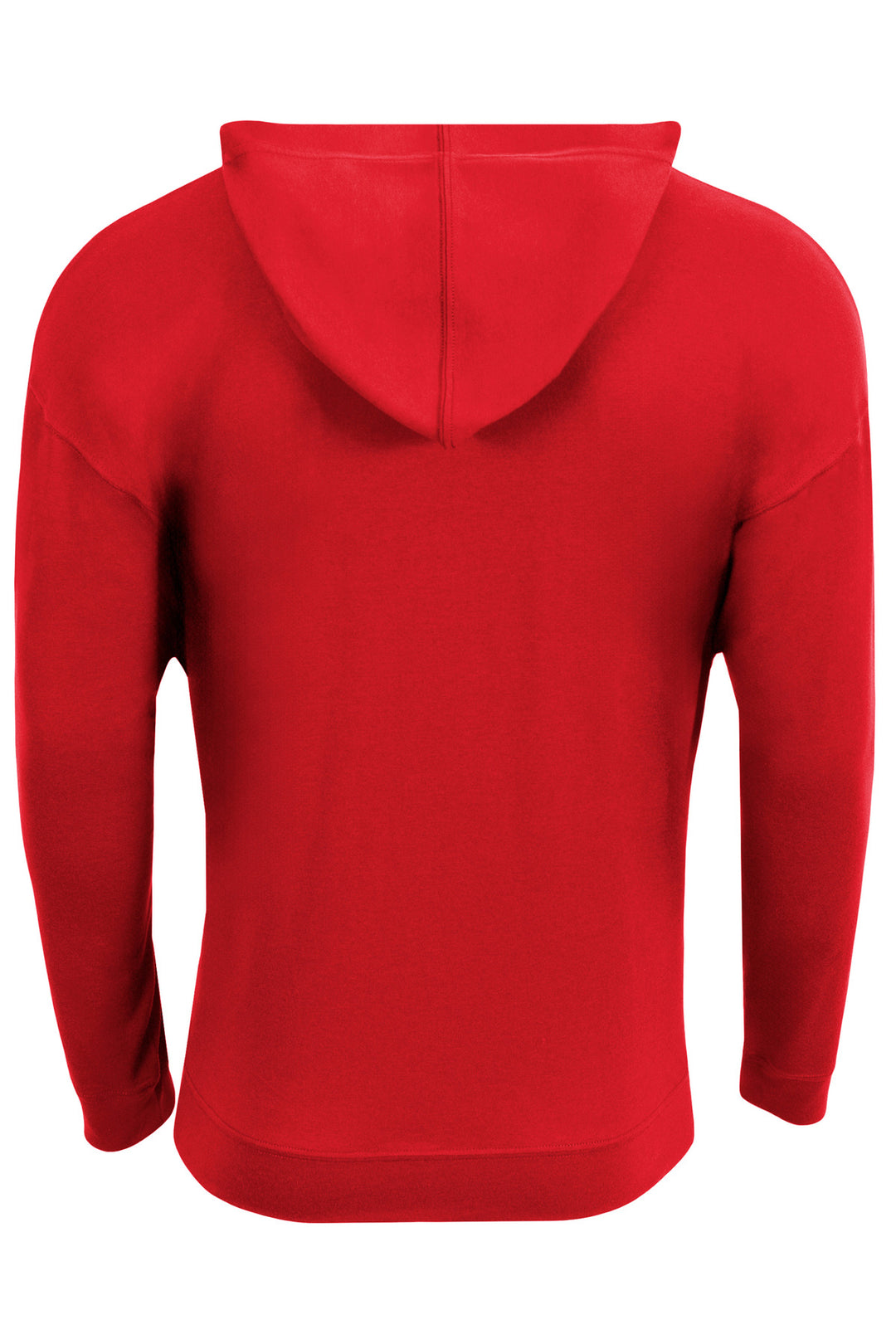 Rear View of Scarlet A4 Softek Long Sleeve Hooded Tee A4N3528