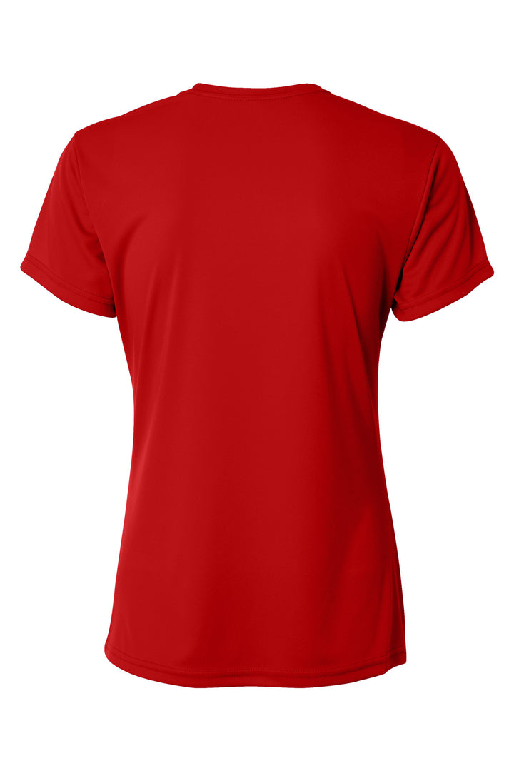 Rear View of Scarlet A4 Women's Cooling Performance Short Sleeve Tee A4NW3201