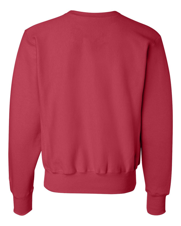 Rear View of Scarlet Reverse Weave® Crewneck Sweatshirt - S149