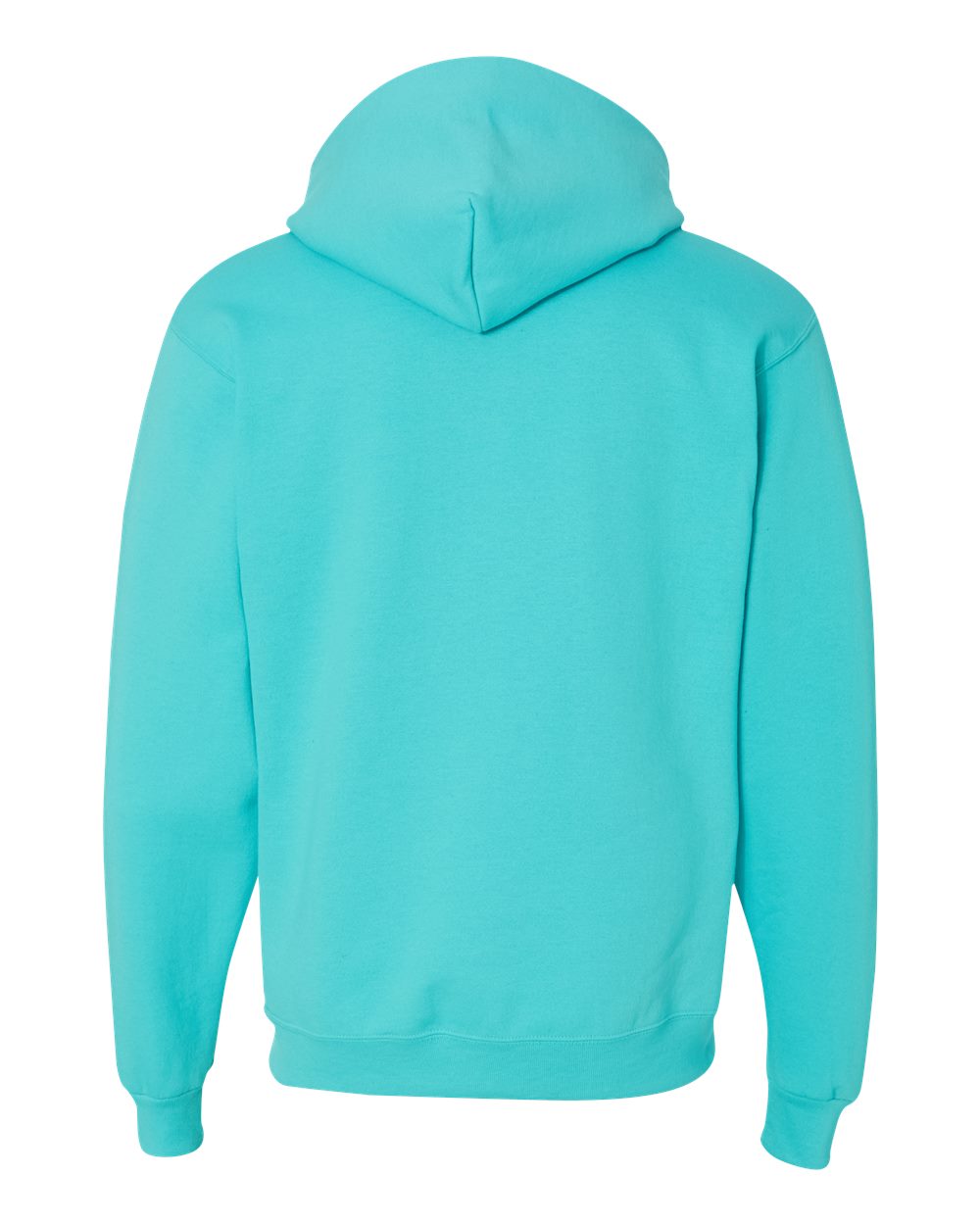Rear View of Scuba Blue NuBlend® Hooded Sweatshirt - 996MR