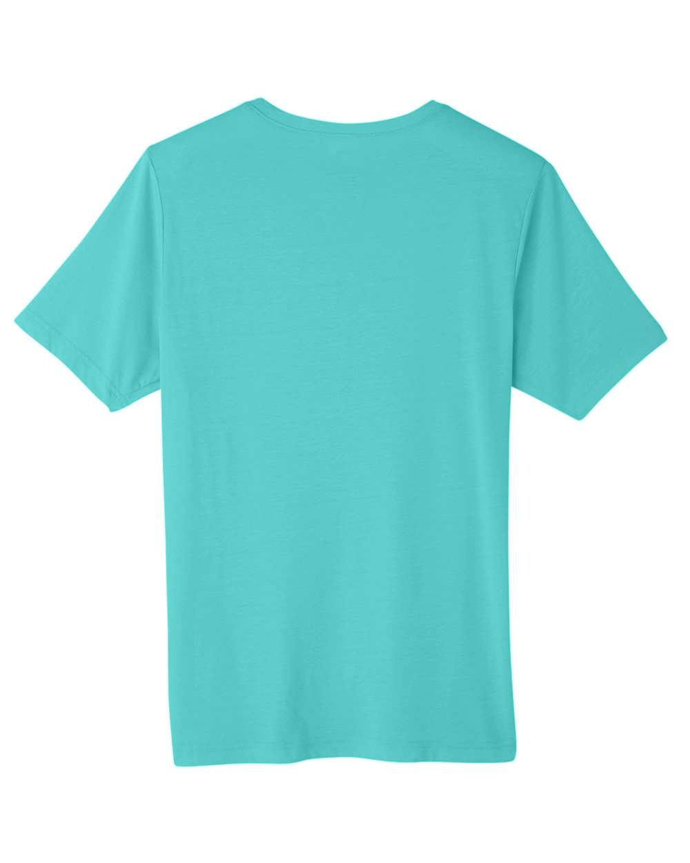 Rear View of Sea Glass Unisex Fusion ChromaSoft™ Performance T-Shirt - CE111