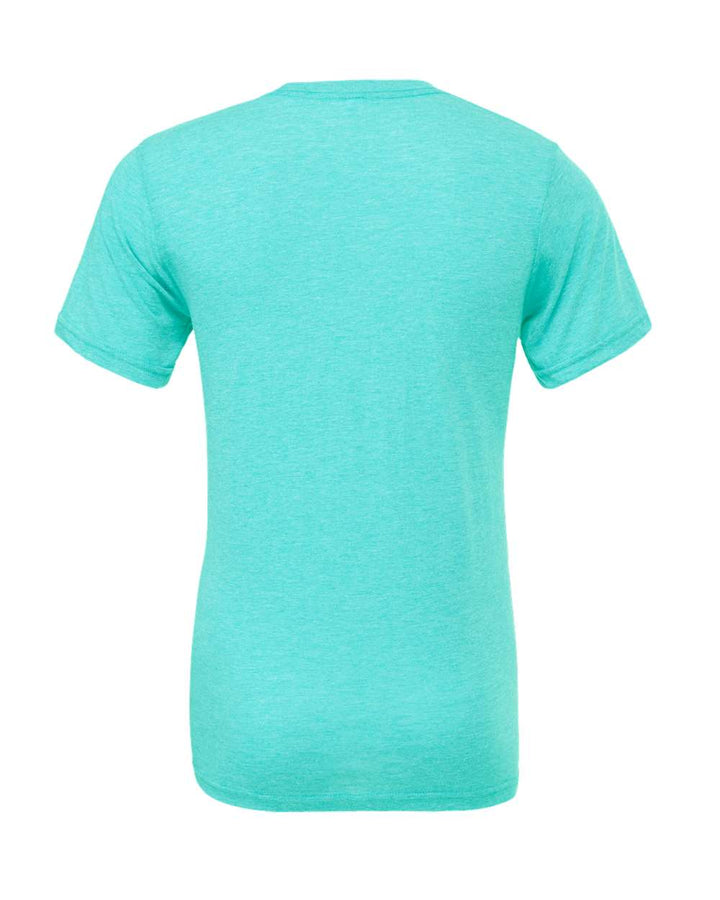 Rear View of Sea Green Triblend Triblend Tee - 3413