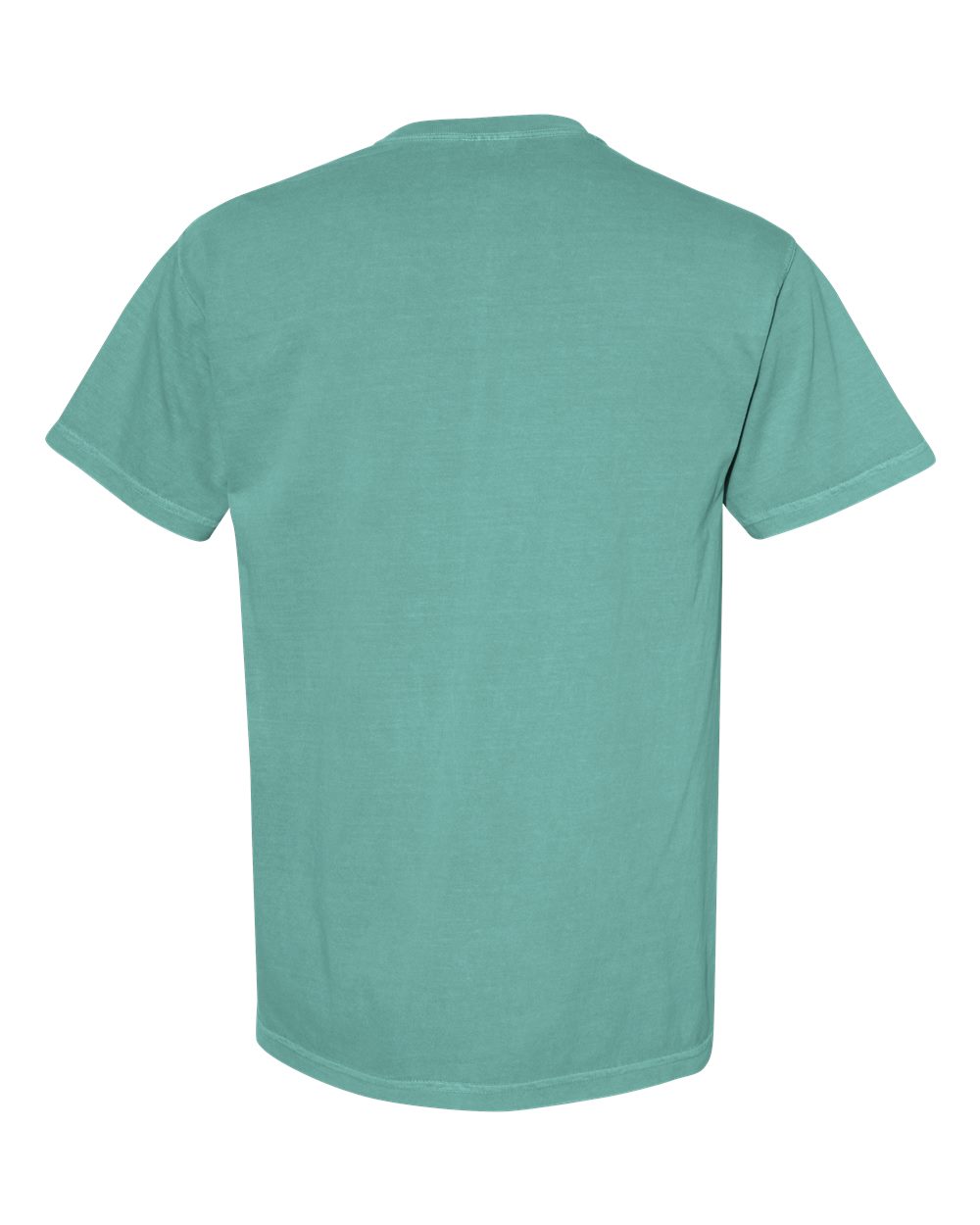 Rear View of Seafoam Garment-Dyed Heavyweight Pocket T-Shirt - 6030