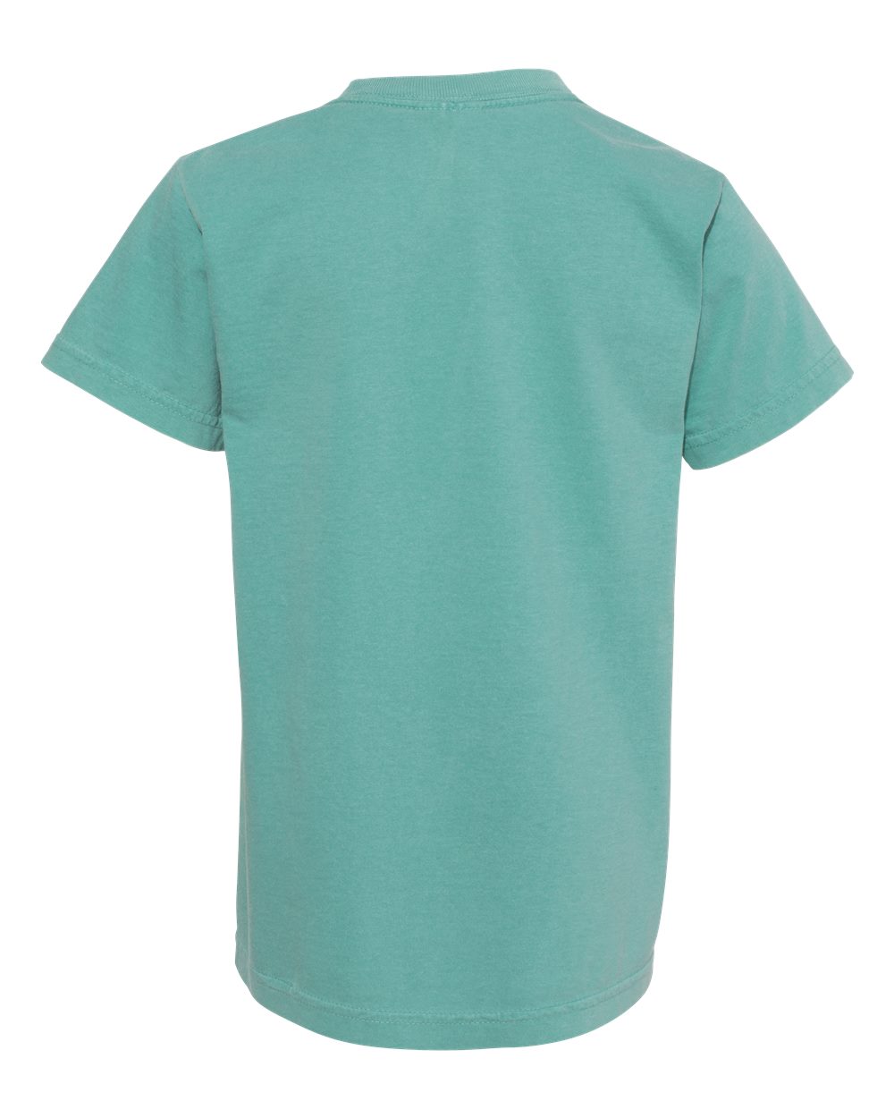 Rear View of Seafoam Garment-Dyed Youth Heavyweight T-Shirt - 9018