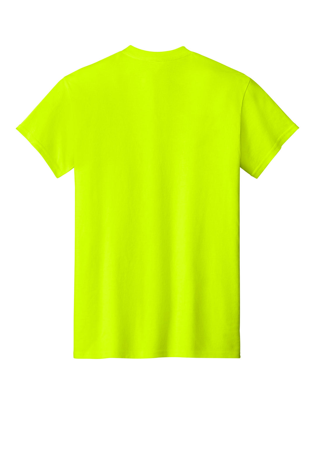 Rear View of SftyGrn Gildan - DryBlend 50 Cotton/50 Poly Pocket T-Shirt. 8300