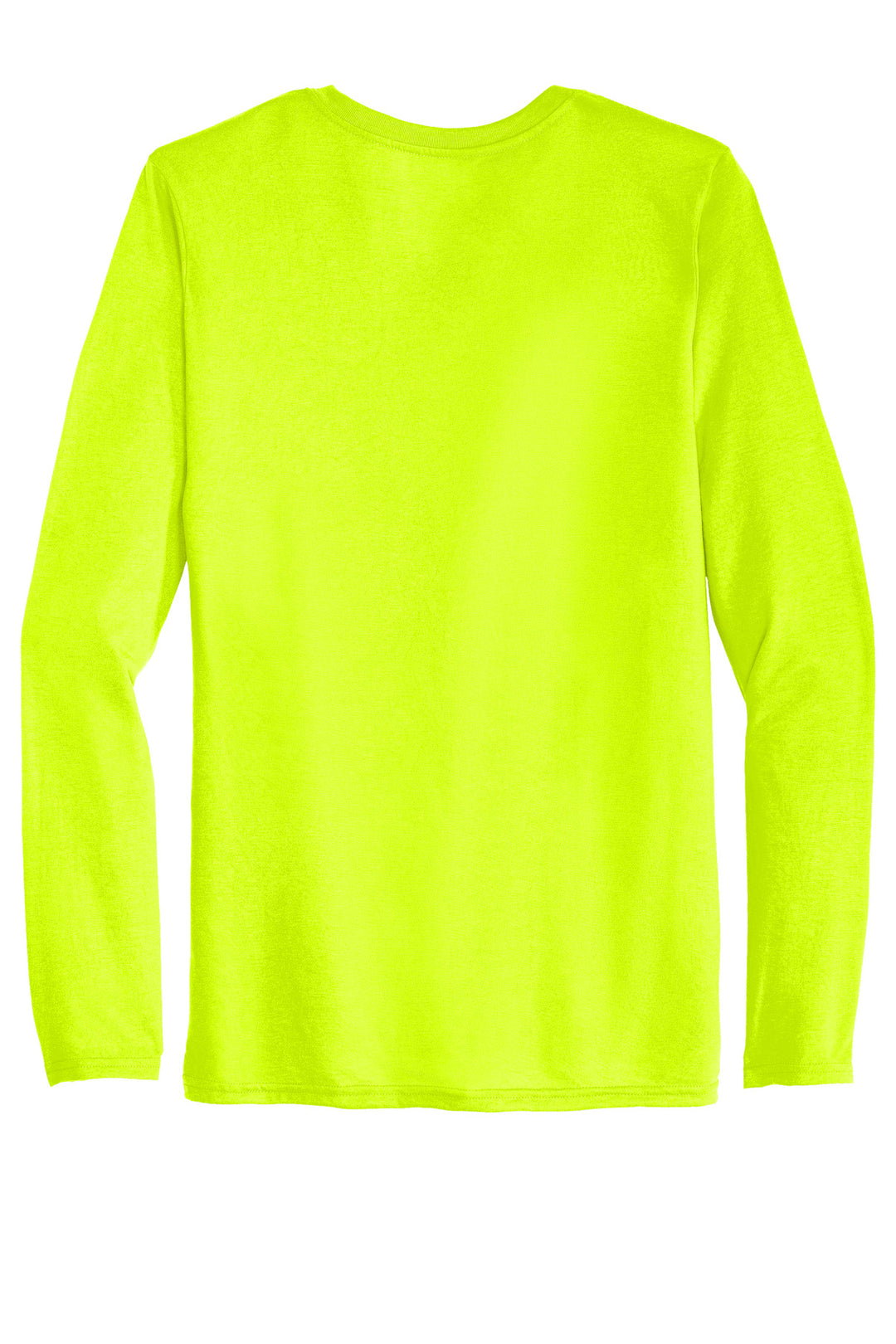 Rear View of SftyGrn Gildan Performance Long Sleeve T-Shirt. 42400