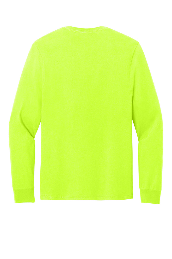 Rear View of SftyGrn Jerzees Classics Unisex Cotton Long Sleeve T-Shirt 363L