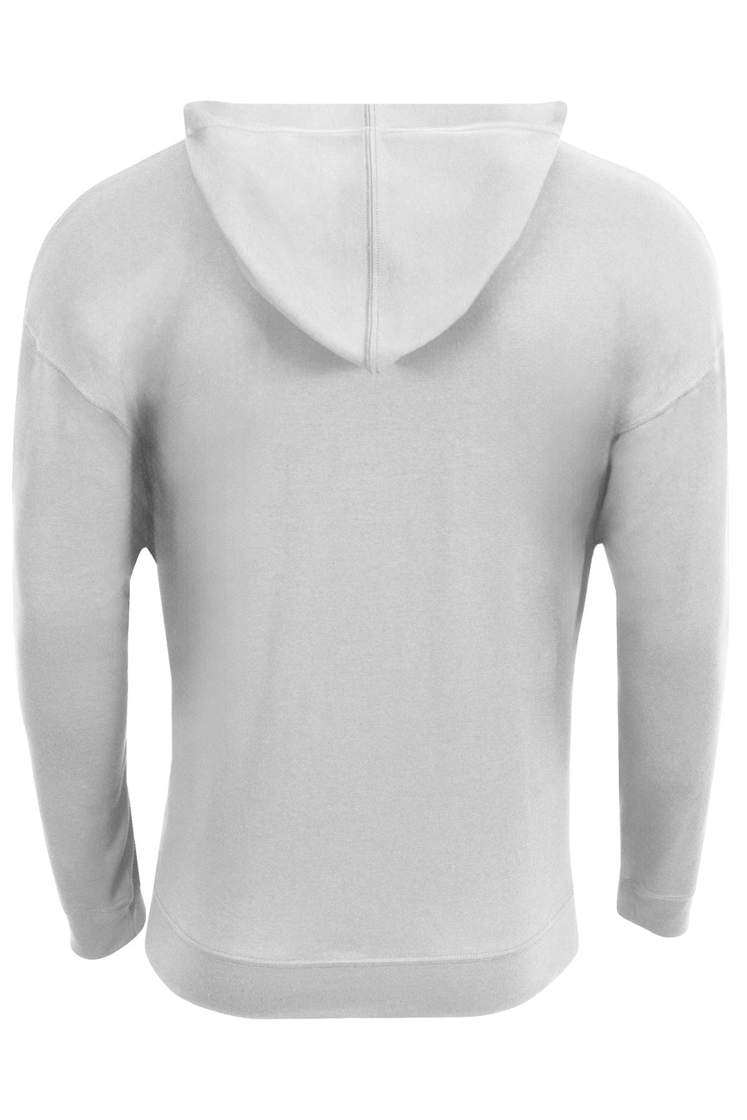 Rear View of Silver A4 Softek Long Sleeve Hooded Tee A4N3528