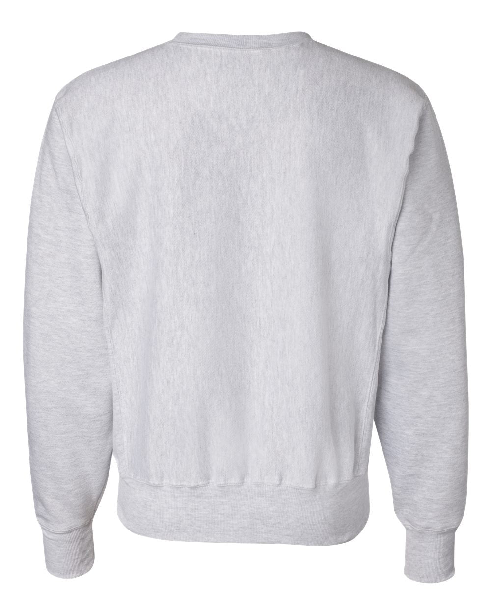 Rear View of Silver Grey Reverse Weave® Crewneck Sweatshirt - S149
