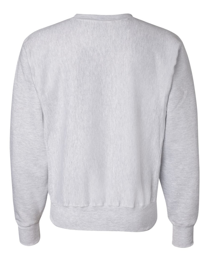 Rear View of Silver Grey Reverse Weave® Crewneck Sweatshirt - S149