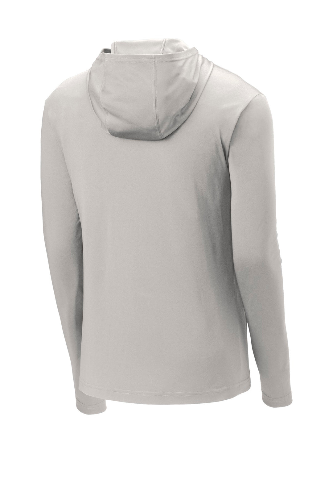 Rear View of Silver Sport-Tek PosiCharge Competitor Hooded Pullover. ST358