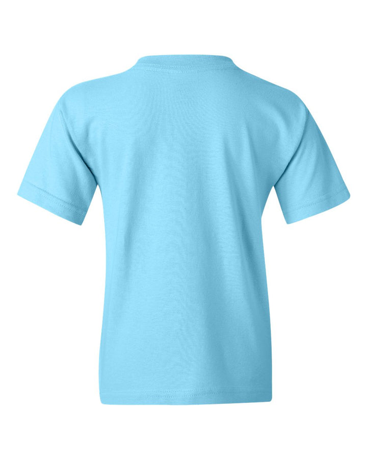 Rear View of Sky Heavy Cotton™ Youth T-Shirt - 5000B