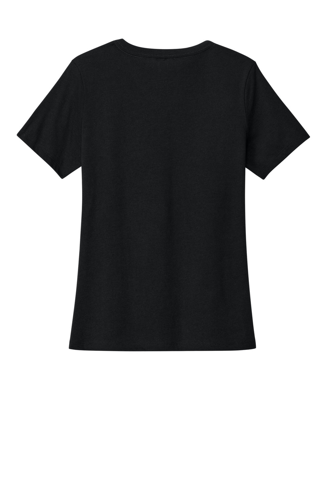 Rear View of SldBkBlend BELLA+CANVAS Women's Relaxed Heather CVC V-Neck Tee BC6405CVC