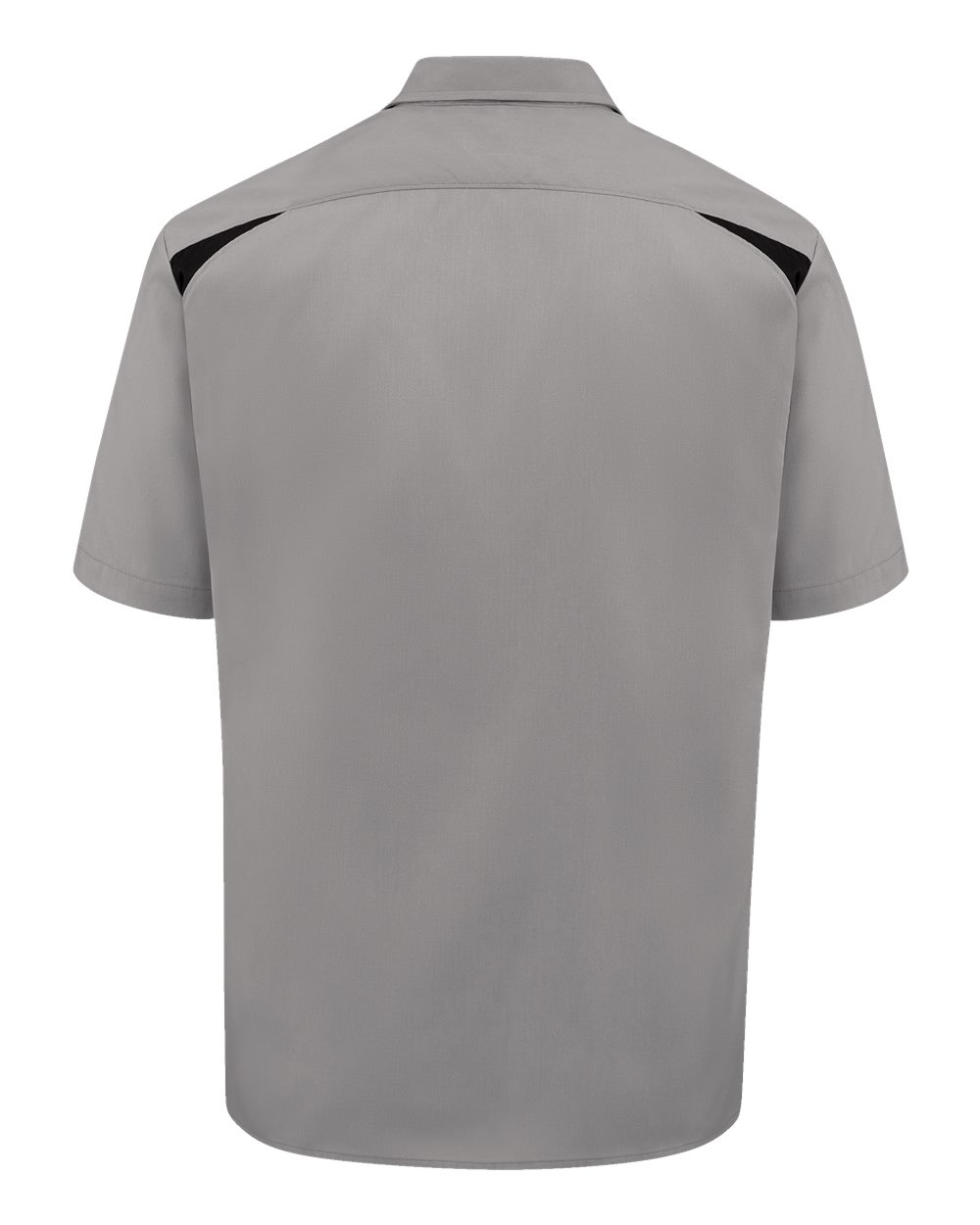 Rear View of Smoke/ Black Men's Short Sleeve Performance Team Shirt - 0005